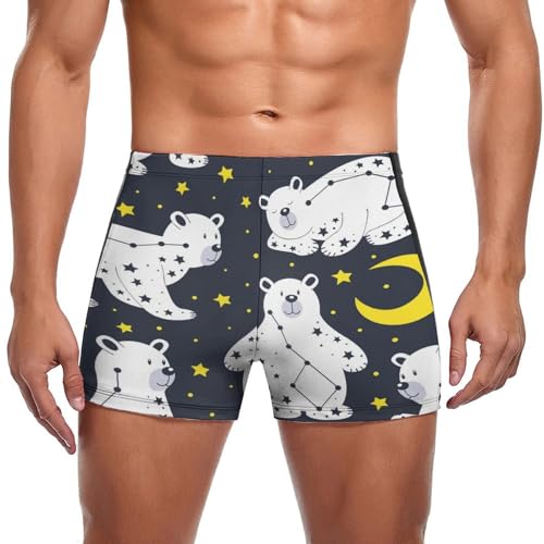 Slip de bain ours polaire de la lune étoilée pour homme