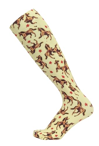 AWST Int'l Starlight Horses Socks-Light yellow