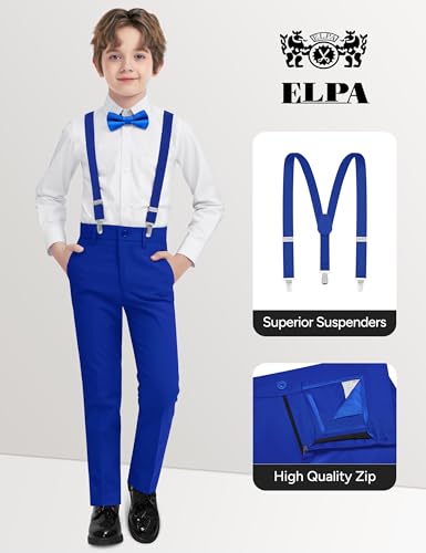 Image of ELPA ELPA Born for All Wonderful Things Boys' Formal Suit Vest Set with Suspenders