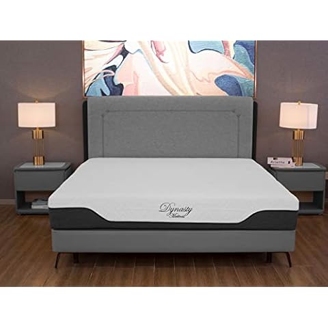 DynastyMattress Queen Mattress CoolBreeze 12 Inch Essential Gel Infused Memory Foam Bed Medium Firm Queen Size 60x80 (USA Made) Cover