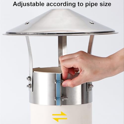 Chapeau de cheminée à double fixation pour conduit de toit étanche - 5