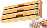 【Para almacenamiento】: mantén tus cajones ordenados y organizados con nuestro dispensador de papel de aluminio con cortador. El organizador de polipropileno está especialmente diseñado para organizar tu bolsa de almacenamiento de alimentos.