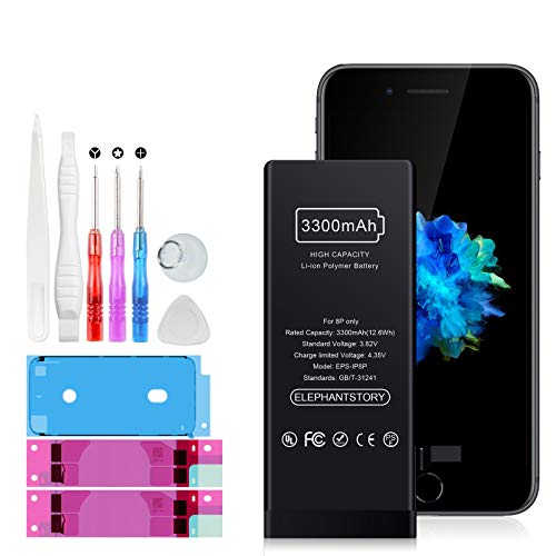 Battery for iPhone 8 Plus, 3300mah High-Capacity Replacement Battery, ElephantStory Built-in Lithium Battery Replacement with Complete Repair Kit and Instructions ?Tool Upgraded !?