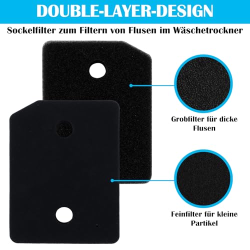 Filtros para secadora Miele con espuma de alta densidad de 207 x 155 x 30 mm 4