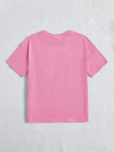 WDIRARA Girl's Car Letter Graphic Print Round Neck Short Sleeve Tee Summer Casual T Shirt2