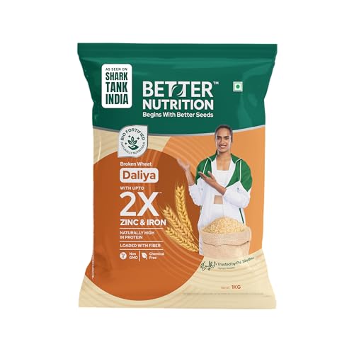 Image of Better Nutrition Biofortified Daliya | High Protein | Rich in Iron & Zinc | 100% Natural | Healthy Daliya | High Fiber For Digestive Ease | 1kg