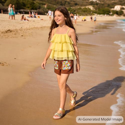 Image of Felix & Flora Toddler Girl Sandals - Little Girl Easter Dress Shoes Lightweight Open Toe Beach Holiday Flats