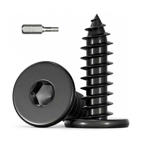 Image of Wavanta 100Pcs M4 x 12mm Black Self Tapping Screws