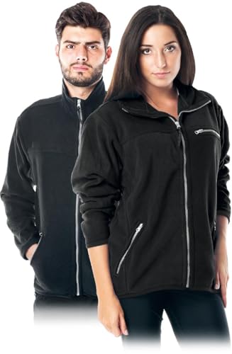 Veste polaire homme hi vis blouson micro fleece de travail chaud avec fermeture éclair