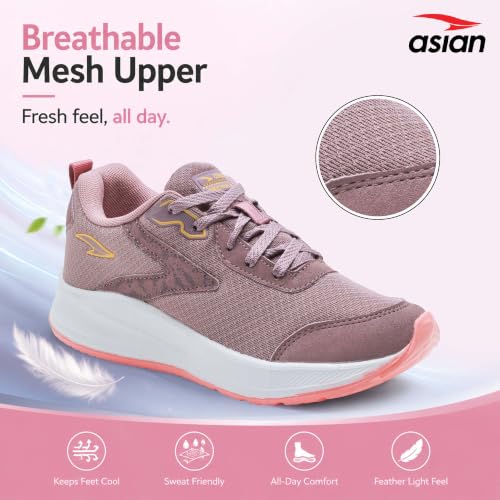 Image of ASIAN Mercury-21 Women's Running Shoes | Lightweight Shoes with EVA Sole, Breathable Knit Comfort, Stylish Casual Running, Walking & Sports Shoes for Girls