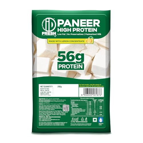 Image of iD Fresh High Protein Paneer (56g Protein),200 g