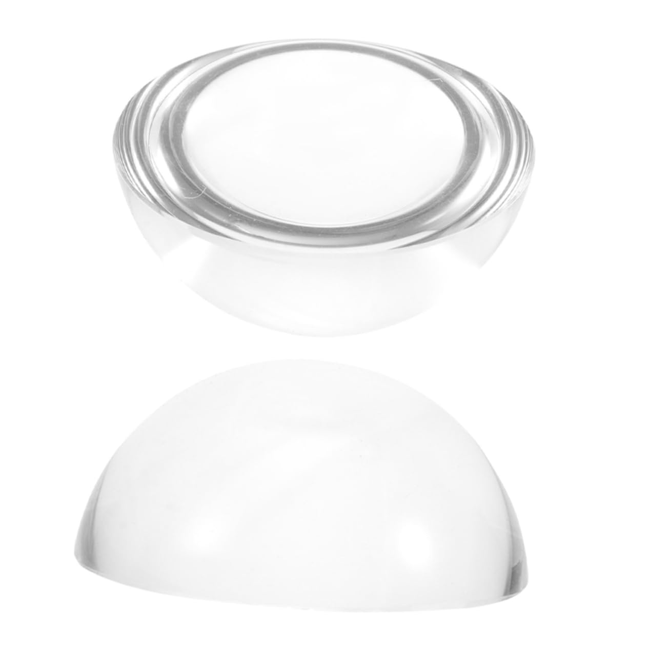 STOBOK Glass Paperweights Dome Hemisphere Clear Calligraphy Paper Weight Small Desk Accessories for Sewing Quilt Fabric Holding 2Pcs