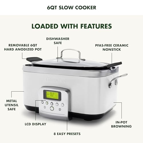 GreenPan-Elite-8-in-1-Programmable-6QT-Electric-Slow-Cooker-Dishwasher-Safe-Lid-Removable-Crock-PFAS-Free-Healthy-Ceramic-Nonstick-Multi-Cooker-Sear-SauteBrown-Steam-Basket-Roast-White