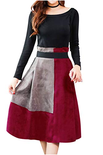 [ネコート] NC205RDL セットアップ トップス スカート バイカラー 