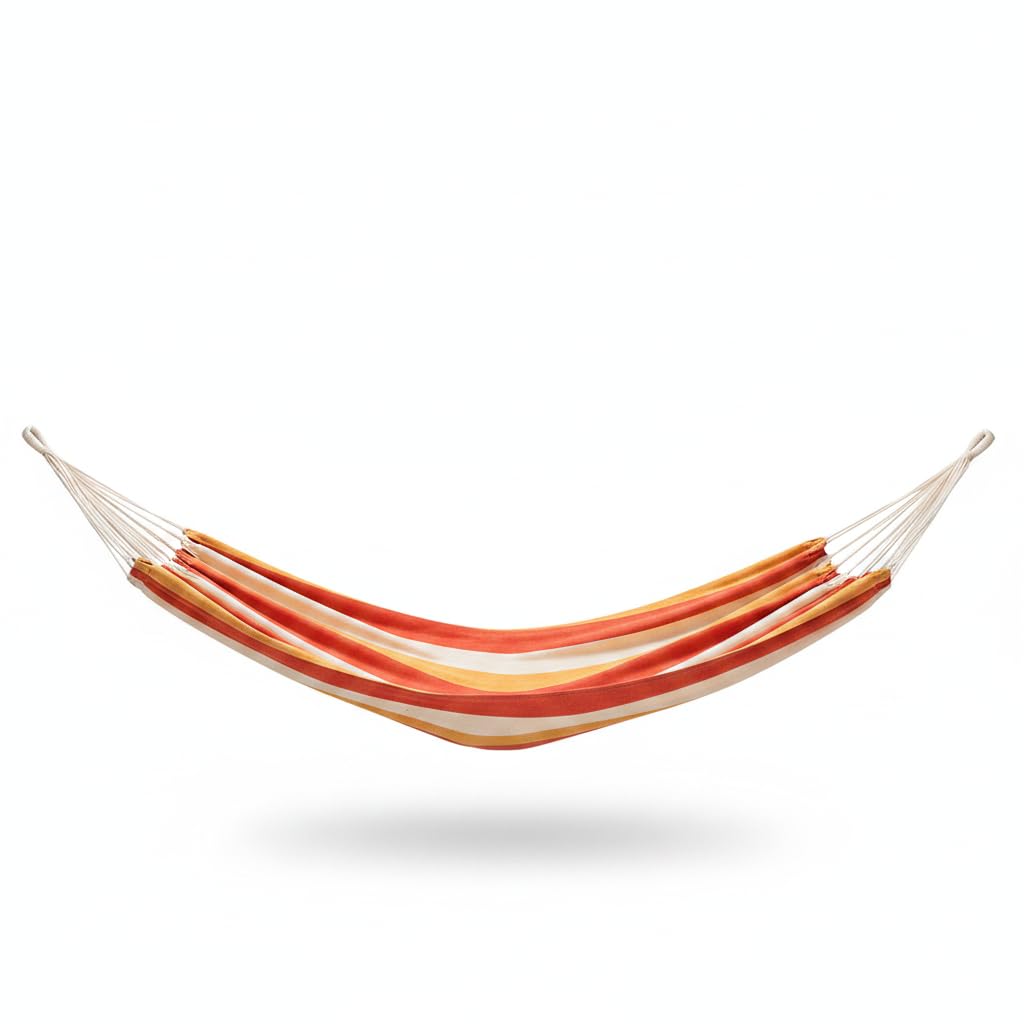 Hamac Extérieur Pliable, Toile Hamac Double avec Support à Barre Transversale, pour Camping & Pique-Nique, Toile épaisse 300G pour la santé et la sécurité