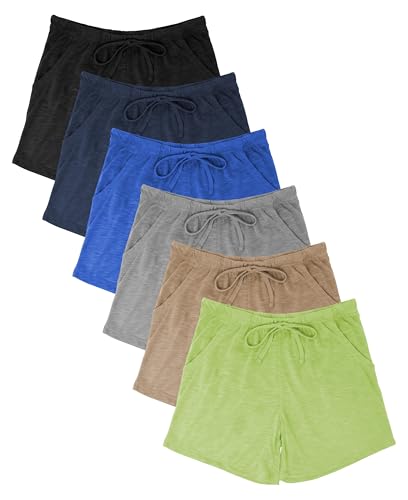 Image of Sexy Basics Women's Drawstring Shorts | Semi-Sheer Casual Lounge - Sleep - Spa Cover Up |Multipacks