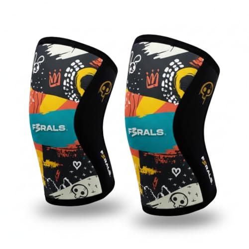 F3RALS ® Ginocchiere Palestra 7mm | Neoprene Cross...