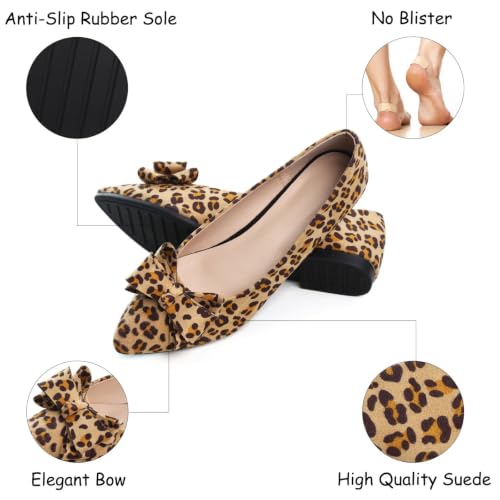Image of SAILING LU Women's Bow-Knot Pointed Toe Ballet Flats