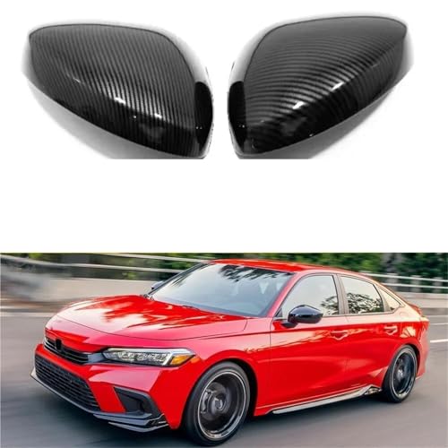 Couvercle rétroviseur Civic look carbone autocollant ultra résistant - 3