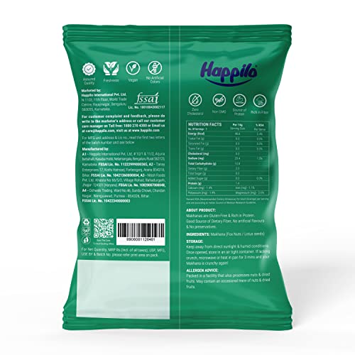 Image of Happilo Premium Jumbo Fox Nuts (Phool Makhana) 200g (Pack of 2) | Lotus Seed Pops, Gorgon Nuts | Healthy Snacks | Low Calorie & Vegan