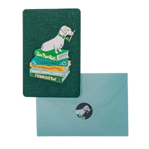 Image of Studio Oh! Smart Pups Blank Note Cards with Envelopes & Stickers, Assorted Stationery Set (12 Cards, 13 Envelopes), 3.5 inch x 5.25 inch, Cute Dog Thank You & Birthday Cards, 250 GSM Paper, Decorative Box