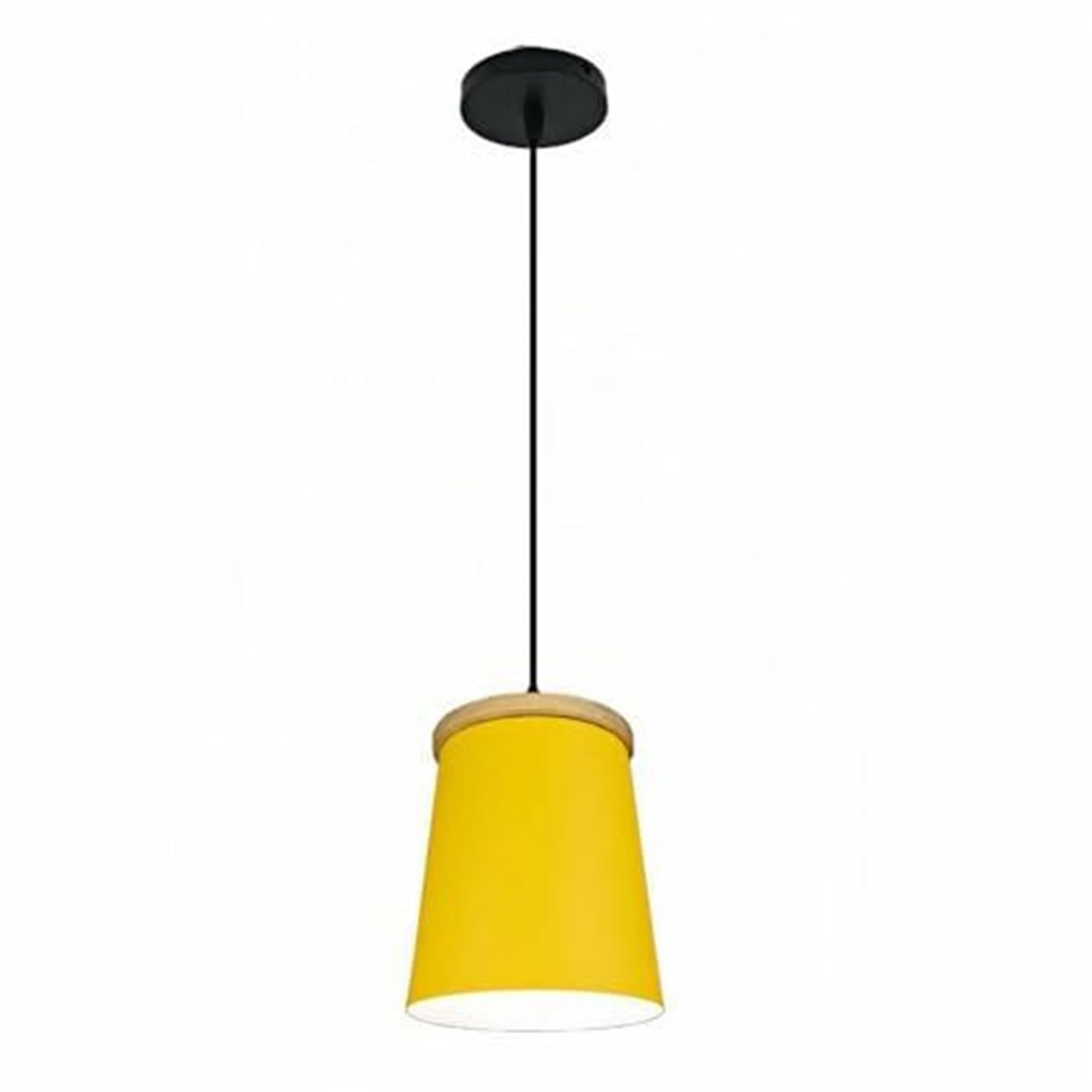 KBUUKYYXouy Nordic Macaron E27 Simple One Head Metal Pendant Lamp Chandelier Hanging Lighting Ceiling Fixture for Kitchen Island Restaurant Home(Yellow)