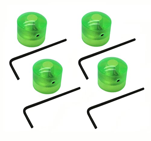 Jiayouy Set Of 4 Plastic Potentiometer Rotary Knob Fit 6Mm Shaft Pots Replacement For Electric Guitar Bass Volume Tone Knob Green #TOP4