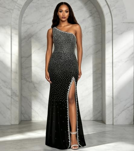 Image of PORRCEY Sexy Elegant Rhinestone Party Club Night Formal Dress for Women