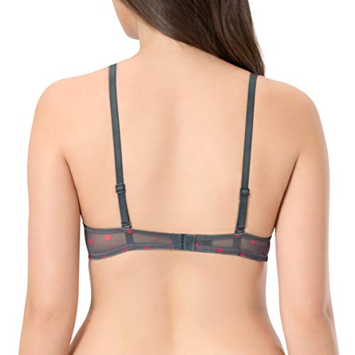 Image of Amante Every de Red Printed Underwired Lightly Padded Everyday Bra