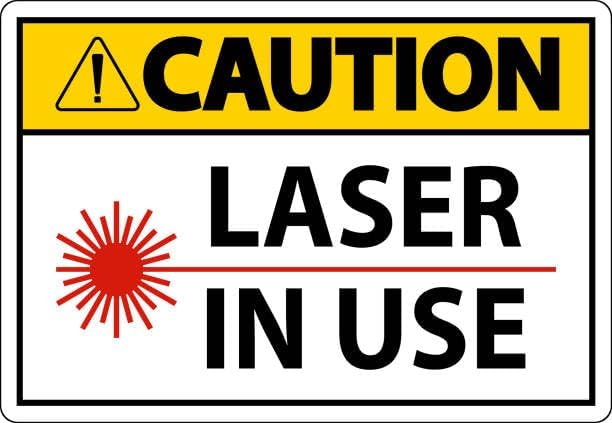 CAUTION LASER IN USE SIGN | Foam Board Fixed on Waterproof Sticker with double sided Tape
