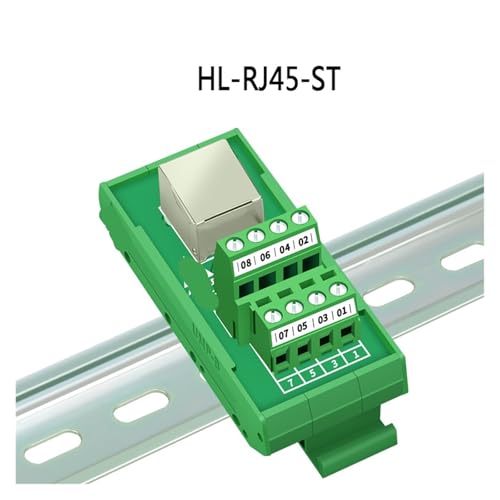 Placa de conexión RJ45 hembra a terminal de tornillo: evite soldaduras en riel DIN 5