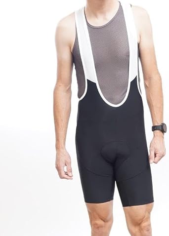 The Black Bibs | Padded Cycling Bibshort for Men | Coolmax Chamois, High-Compression