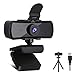 Produktbild 2K HD Webcam mit Mikrofon, Full HD 1440P Webkamera USB Plug & Play Webcam für Desktop-Laptop Streaming-Webcam für Videoanrufe Studieren von Online-Klassenkonferenzspielen (Schwarz)