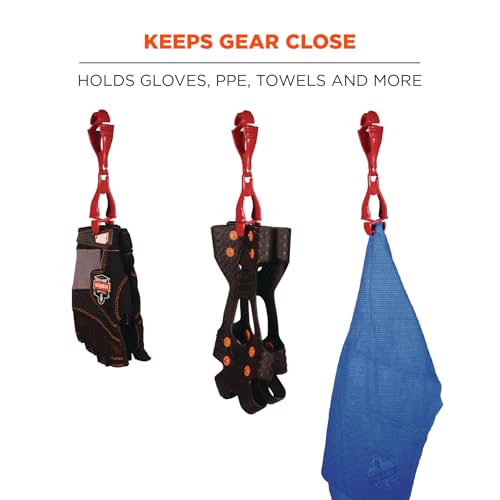 Image of Ergodyne Squids 3400 Glove Clip Holder with Dual Clips,Red, 100-Pack
