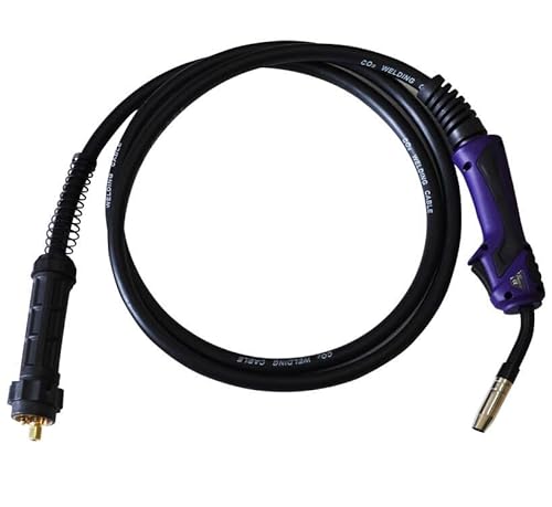 RIVERWELD Torche de soudage MIG MAG 15AK MB15 complète 002.0449, pièces compatibles avec Binzel, connecteur Euro refroidi par air, câble électrique 180 A, 16 mm², 3 mètres