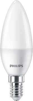 Philips LED Frosted B35 Candle Light Bulb 3 Pack [Warm White 2700K - E14 Small Edison Screw] 40W, Non Dimmable. for Home Indoor Lighting