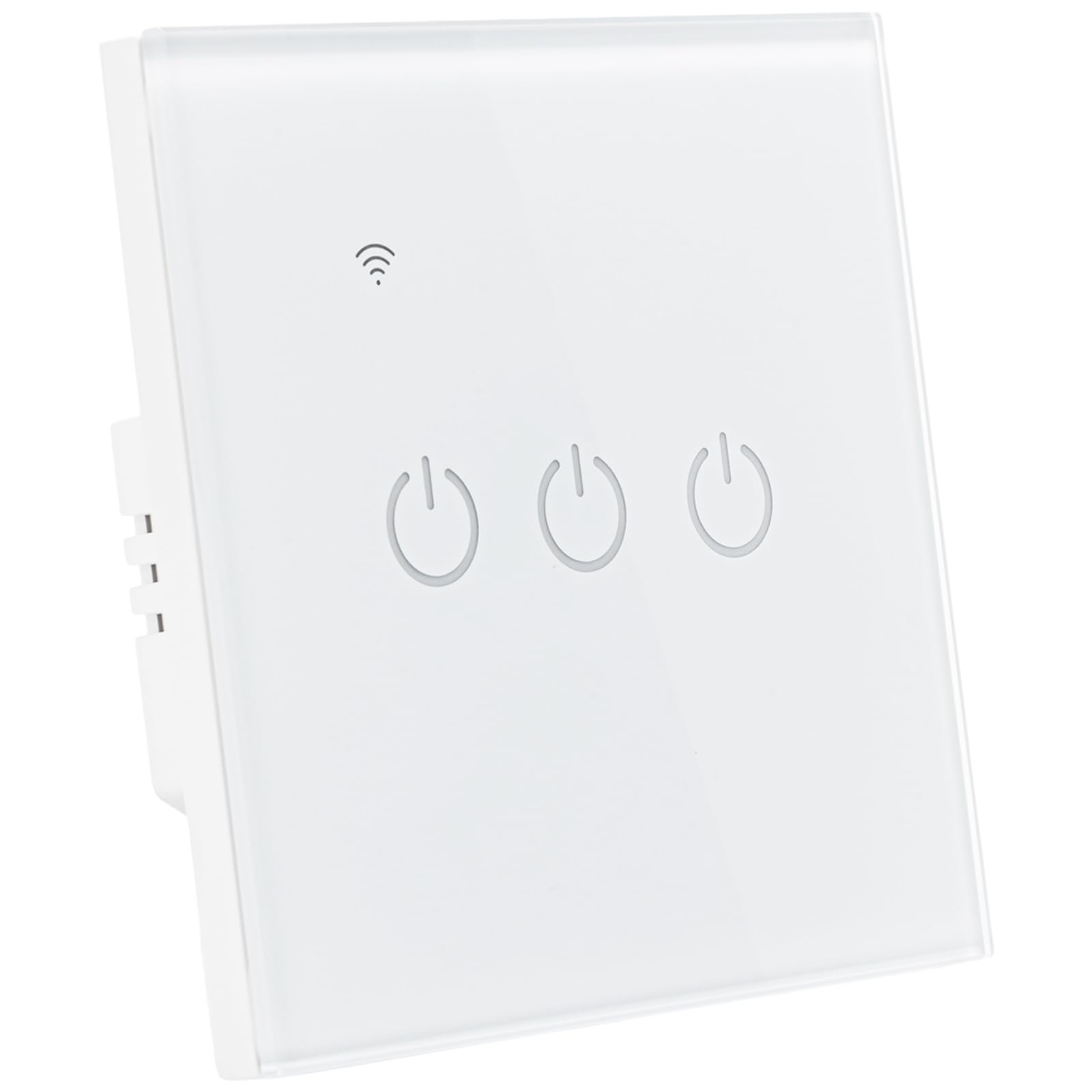 Niyozeego WiFi Smart Wall Light Switch Wireless Switches No Neutral Wire Required, Compatible with Alexa, APP Remote Control Touch Switch, Voice Control, No Hub Required (White, 3 Gang)