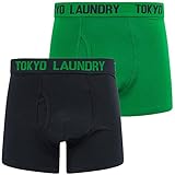 Tower (2 Pack) Boxer Shorts Set in Jolly Green / Sky Captain Navy - Tokyo Laundry - XL