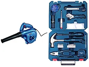 Bosch GBL 620-Watt Air Blower (Blue) & Bosch Hand Tool Kit (Blue, 66 Pieces)