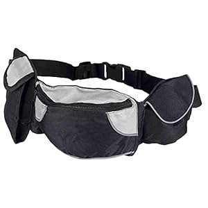 Trixie 3237 Dog Activity heuptas Baggy Belt, riem: 62-125 cm, zwart/grijs