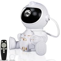 KDISHKRA Astronaut Sternenhimmel Projektor, LED Nachtlicht für Kinder & Erwachsene, 8 Nebel+1 Stern, 5 Helligkeitsstufen, 360° Dreh, Fernbedienung – Ideal für Kinderzimmer Deko & Geburtstagsgeschenk