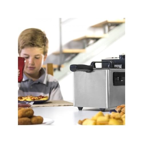 Cecotec CleanFry elektrische friteuse. Inhoud 1,5 l, temperatuur tot 190ºC, vaatwasmachinebestendig emmer emmer, oliereiniger filter houdt olie schoon, 1000W - Afbeelding 3