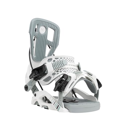 Nidecker Flow Fuse Fusion Unisex Snowboard Bindings, White, X-Large