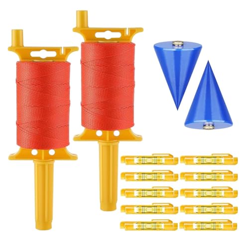 Pluuttiem Paquete de 2 Líneas de Nailon con para Jardinería, Herramientas de Albañilería y de Cuerda.