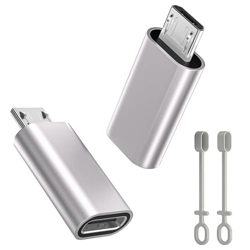 Adaptateur Micro USB vers USB-C,Adaptateur USB-C vers Micro USB Femelle vers MicroUSB mâle,Micro vers Type C Compatible avec Samsung J6/J5/J4/J3/S7/S7...