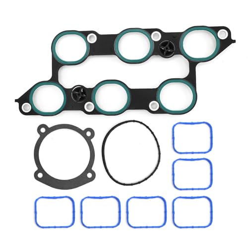 Image of MS972401 Lower Upper Intake Manifold Gasket Set Replacement for GMC Acadia 3.6L 2009 2010 2011 2012 2013 2014 2015 2016 Chevy Camaro Colorado Cadillac Buick Replaces 111076701 MS19932