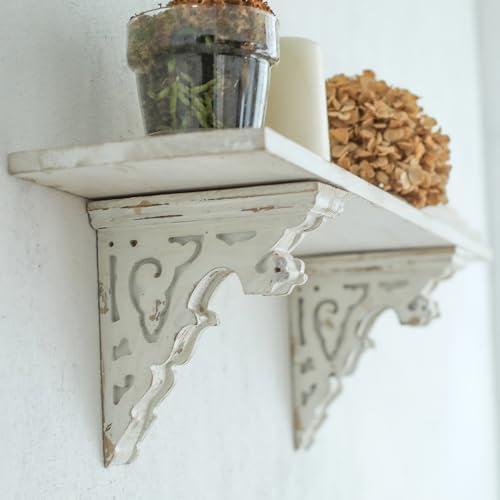 All Chic Shabby Chic Wall Shelves Wooden Corbels for Shelves Deco...