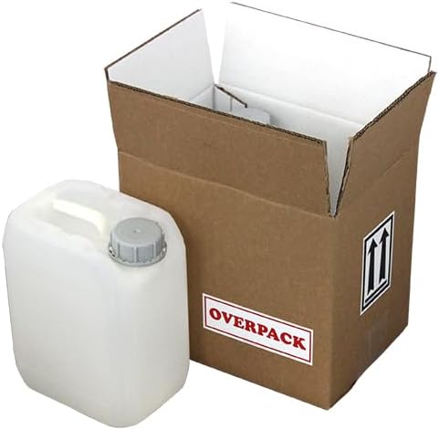 Air Sea Containers 2 x 5 Liter (1.32 Gallon) UN Rated Jerrican- Overpack Box (Box Only) - Perfect Low Cost Solution for Shipping Materials in a Single or Multiple Packages - Pack of 8
