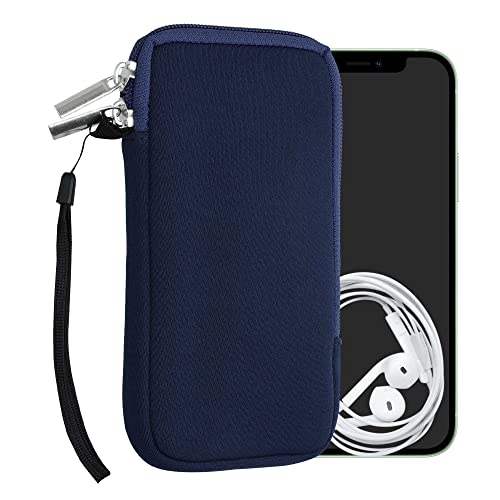 kwmobile Housse Universelle Smartphone - Pochette de Protection 17,2 x 8,4 cm pour téléphone Portable XL - 6,7/6,8' en néoprène Bleu foncé