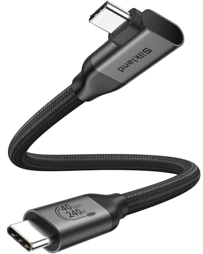 🏆【Resistente e duraturo】Silkland cavo USB4 in nylon intrecciato per Thunderbolt 4 è tripla protezione e resiste a oltre 45.000 test di piegatura. Dotato di gusci in alluminio per una durata superiore e materiale in rame stagnato, che offre un incremento del 86% nella resistenza alle interferenze. Offriamo una garanzia di due anni su ogni acquisto, con un supporto post-vendita eccezionale. Ogni problema verrà risolto entro 24 ore dal nostro team di esperti.